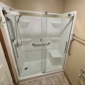 Bathroom Floor and Accessibility Renovation in Russellville