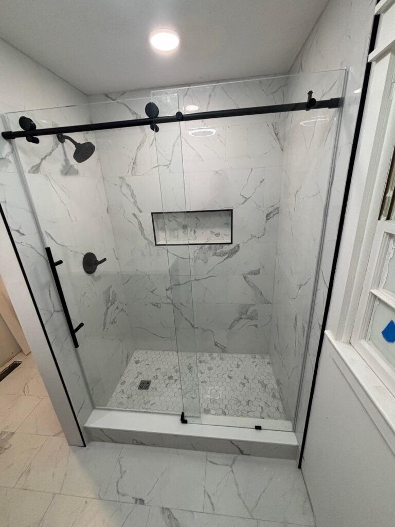 Tile Shower and Bathtub Renovation in Florence — bathroom renovations